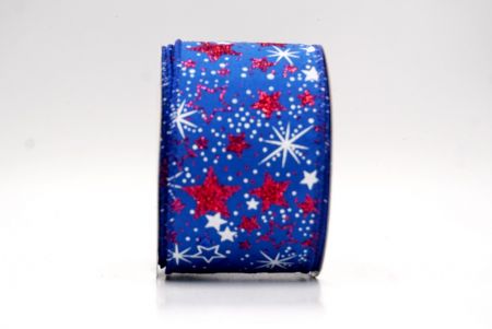 Blue_Holiday Sparkle Star Wired Ribbon_KF9950GC-55-151