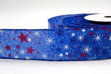 Blue_Holiday Sparkle Star Wired Ribbon_KF9950GC-55-151