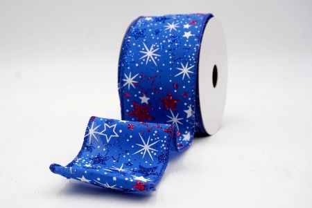 Blue_Holiday Sparkle Star Wired Ribbon_KF9950GC-55-151