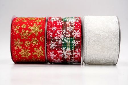 Snowflake Sparkle Wired Ribbon_KF9951.KF995.KF9953.KF9954.KF9955