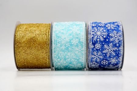 Snowflake Sparkle Wired Ribbon_KF9951.KF995.KF9953.KF9954.KF9955