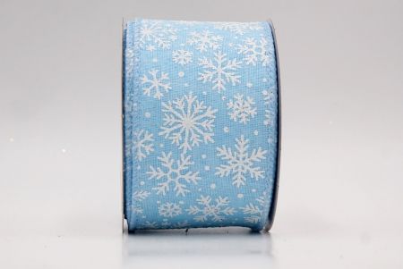 Powder Blue_Snowflake Sparkle Wired Ribbon_KF9951GC-12-216
