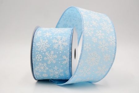 Powder Blue_Snowflake Sparkle Wired Ribbon_KF9951GC-12-216