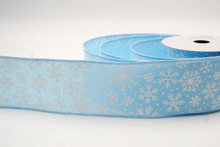 Powder Blue_Snowflake Sparkle Wired Ribbon_KF9951GC-12-216