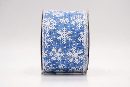 Denim Blue_Snowflake Sparkle Wired Ribbon_KF9951GC-55-1