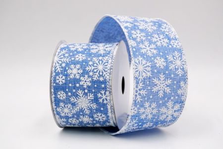 Denim Blue_Snowflake Sparkle Wired Ribbon_KF9951GC-55-1