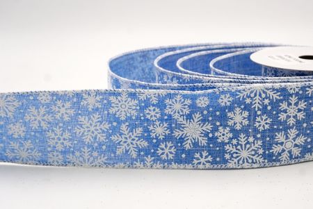 Denim Blue_Snowflake Sparkle Wired Ribbon_KF9951GC-55-1