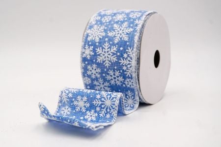 Denim Blue_Snowflake Sparkle Wired Ribbon_KF9951GC-55-1
