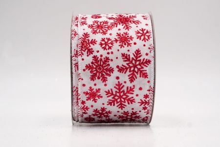 White_Snowflake Sparkle Wired Ribbon_KF9953GC-1-1