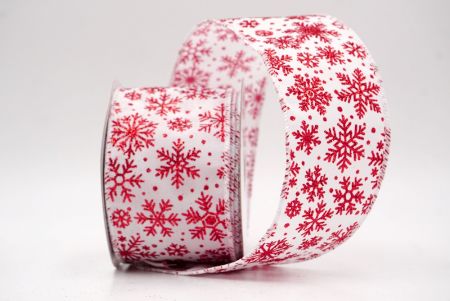 White_Snowflake Sparkle Wired Ribbon_KF9953GC-1-1