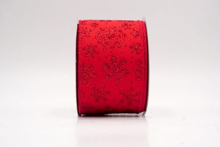 Red_Snowflake Sparkle Wired Ribbon_KF9953GC-7-7