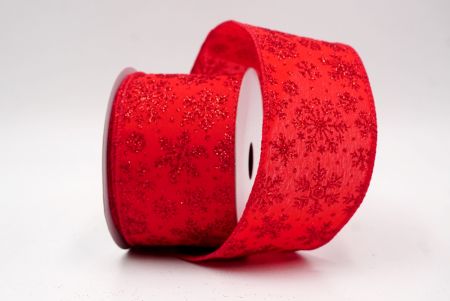 Red_Snowflake Sparkle Wired Ribbon_KF9953GC-7-7