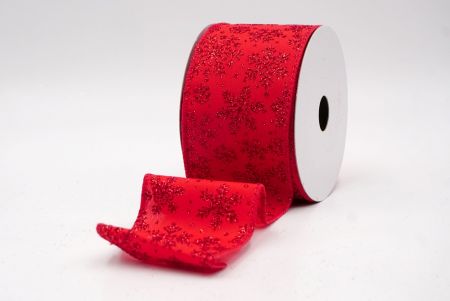 Red_Snowflake Sparkle Wired Ribbon_KF9953GC-7-7