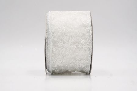 White Sheer_Snowflake Sparkle Wired Ribbon_KF9955GC-1-1