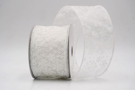White Sheer_Snowflake Sparkle Wired Ribbon_KF9955GC-1-1