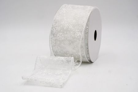 White Sheer_Snowflake Sparkle Wired Ribbon_KF9955GC-1-1