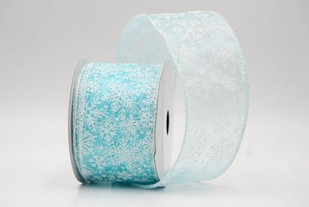 Tiffany Green Sheer_Snowflake Sparkle Wired Ribbon_KF9955GC-12-1