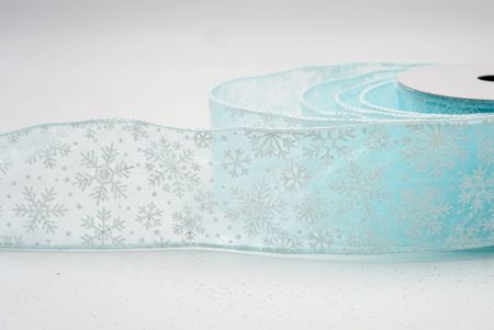Tiffany Green Sheer_Snowflake Sparkle Wired Ribbon_KF9955GC-12-1