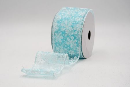 Tiffany Green Sheer_Snowflake Sparkle Wired Ribbon_KF9955GC-12-1