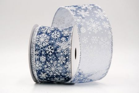 Navy Blue Sheer_Snowflake Sparkle Wired Ribbon_KF9955GC-4-1