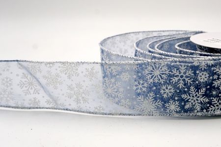 Navy Blue Sheer_Snowflake Sparkle Wired Ribbon_KF9955GC-4-1