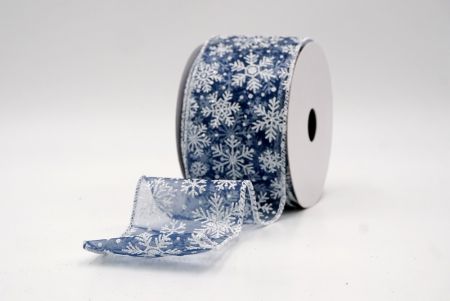 Navy Blue Sheer_Snowflake Sparkle Wired Ribbon_KF9955GC-4-1