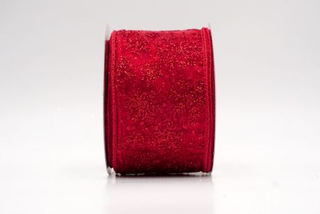 Red Sheer_Snowflake Sparkle Wired Ribbon_KF9955GC-7-7