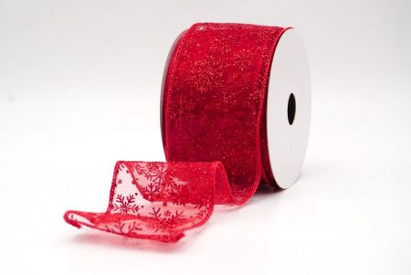 Red Sheer_Snowflake Sparkle Wired Ribbon_KF9955GC-7-7