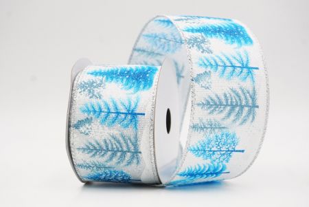 Fita de Natal com Árvore de Inverno e Floco de Neve Branca - Azul_KF9960G-1