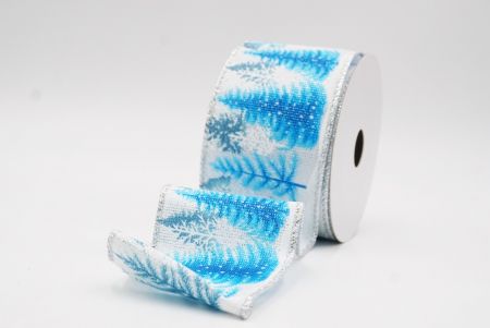 Fita de Natal com Árvore de Inverno e Floco de Neve Branca - Azul_KF9960G-1