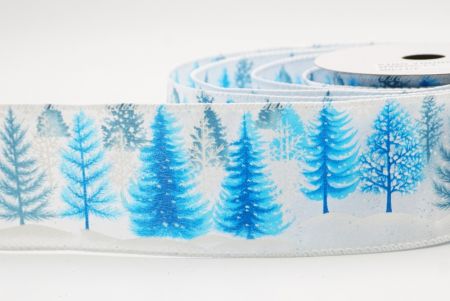 Fita de Natal com Árvore de Inverno e Floco de Neve Branca - Azul1_KF9961GC-1-1