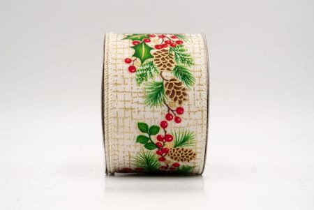 Holiday Pine & Winter Berry Wired Ribbon_KF9970GC-2-2