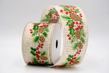 Holiday Pine & Winter Berry Wired Ribbon_KF9970GC-2-2