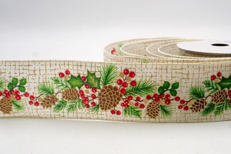 Holiday Pine & Winter Berry Wired Ribbon_KF9970GC-2-2