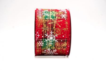 Ruber Glittery Natalis Nives Flocculi Filum Ribbons_KF9978GC-7-7