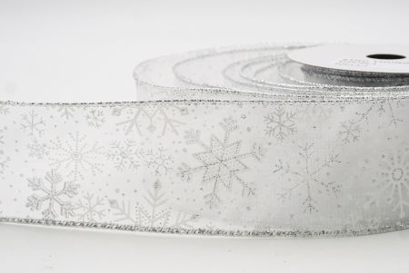 Albus Glittery Natalis Nives Flocculi Filum Ribbons_KF9979G-1