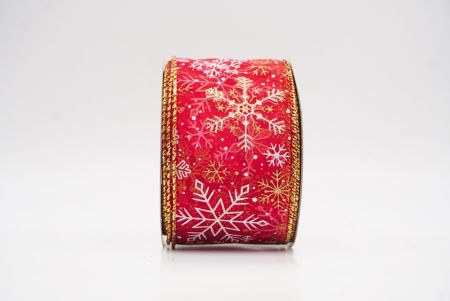 Rubrum Glitterans Nativitatis Nives Flocculi Filum Ribbons_KF9979G-7