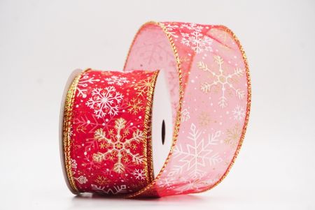 Rubrum Glitterans Nativitatis Nives Flocculi Filum Ribbons_KF9979G-7