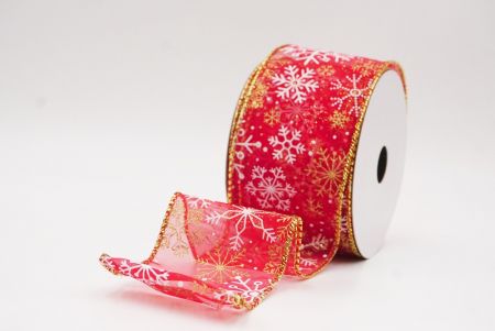 Rubrum Glitterans Nativitatis Nives Flocculi Filum Ribbons_KF9979G-7