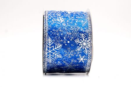 Caeruleum Glitterans Nativitatis Nives Flocculi Filum Ribbons_KF9980G-4