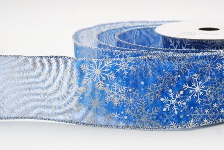 Caeruleum Glitterans Nativitatis Nives Flocculi Filum Ribbons_KF9980G-4