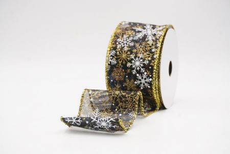 Niger - Aurum Glitterans Nativitatis Nives Flocculi Filum Ribbons_KF9980G-53G