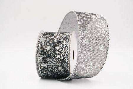 Niger Glitterans Nativitatis Nives Flocculi Filum Ribbons_KF9980G-53