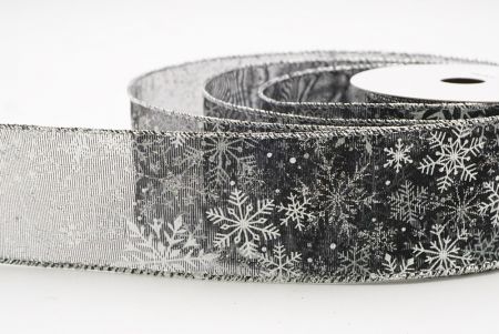 Niger Glitterans Nativitatis Nives Flocculi Filum Ribbons_KF9980G-53