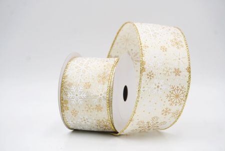 Crema Glitterans Nativitatis Nives Flocculi Filum Ribbons_KF9981G-2