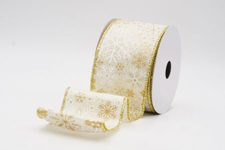 Crema Glitterans Nativitatis Nives Flocculi Filum Ribbons_KF9981G-2