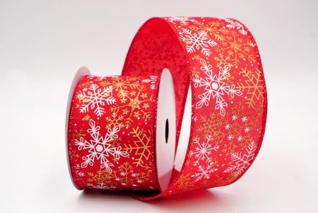 Red_Glitter Christmas Snowflake Wired Ribbon_KF9983GC-7-7