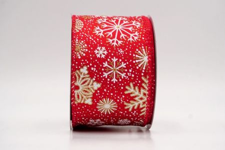 Red_Glitter Christmas Snowflake Wired Ribbon_KF9987GC-7-7