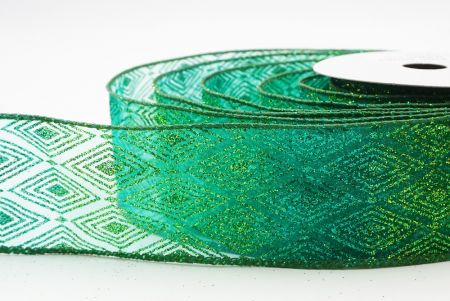 Viridis Glitter Diamond Nativitatis Filum Ribbons_KF9988GC-3-127
