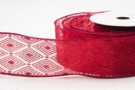 Burgundius Glitter Diamond Nativitatis Filum Ribbons_KF9988GC-8-8